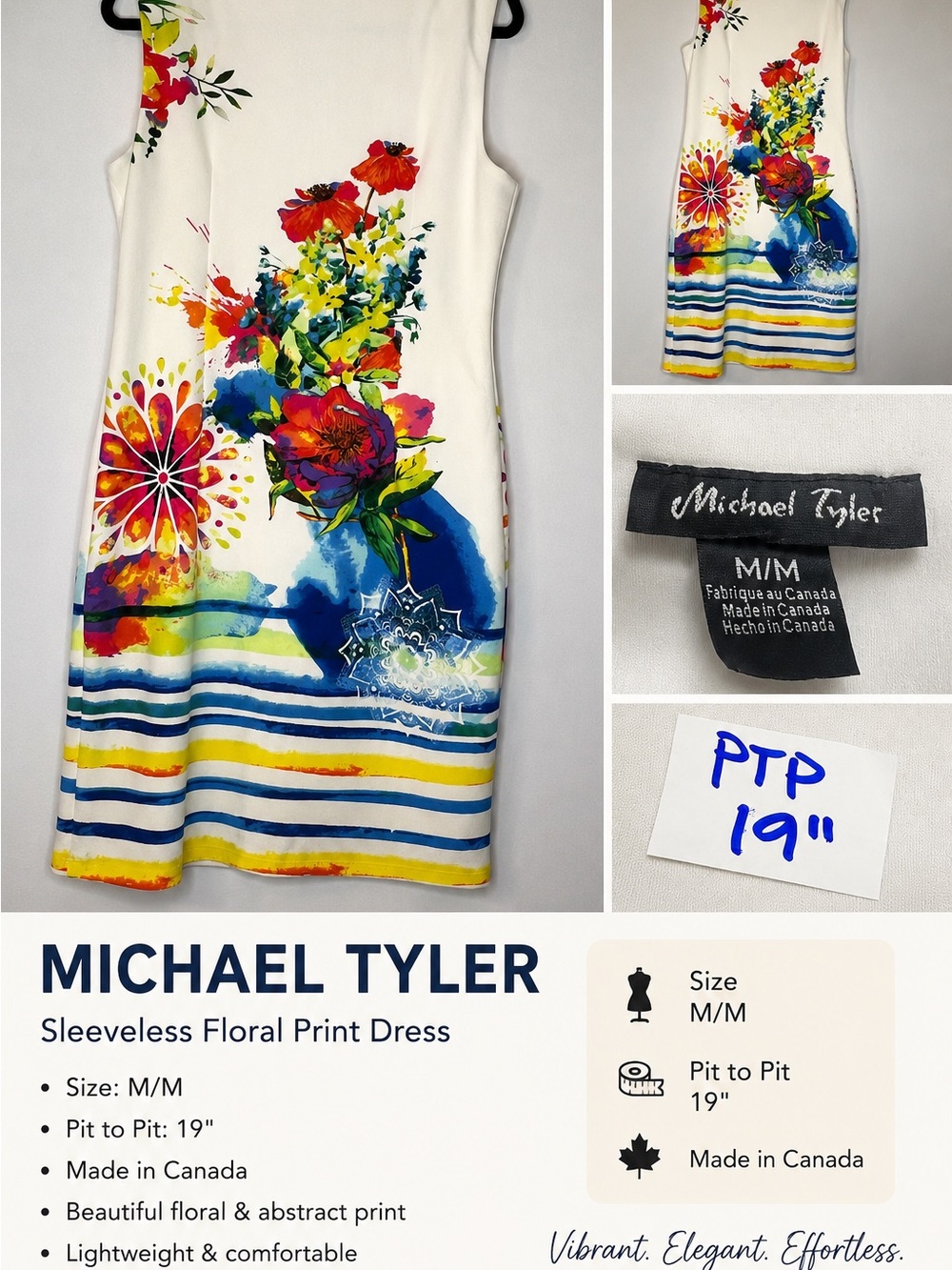 White Floral Midi Dress